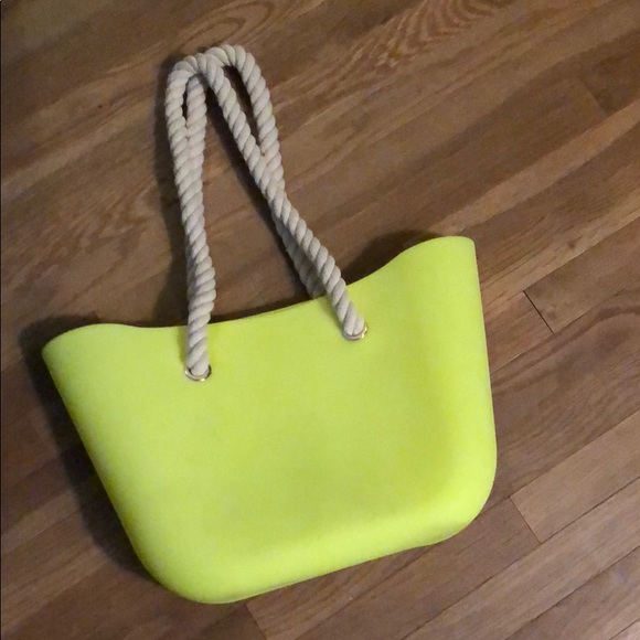 rubber beach tote